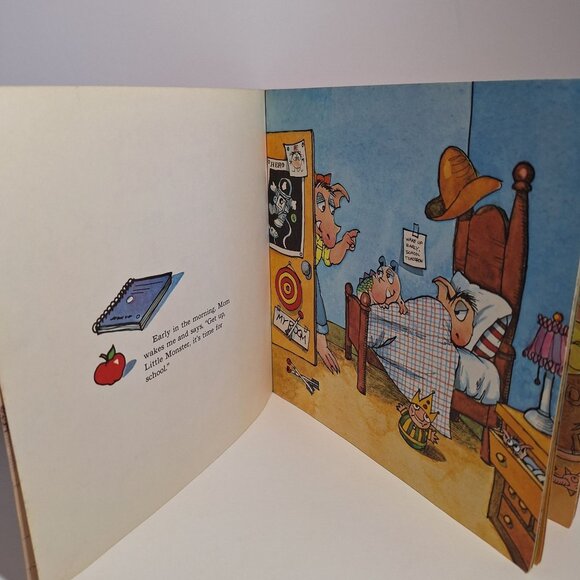 1978 Mercer Mayers Little Monster At School Vintage Paperback Golden Look-Look - Picture 5 of 10